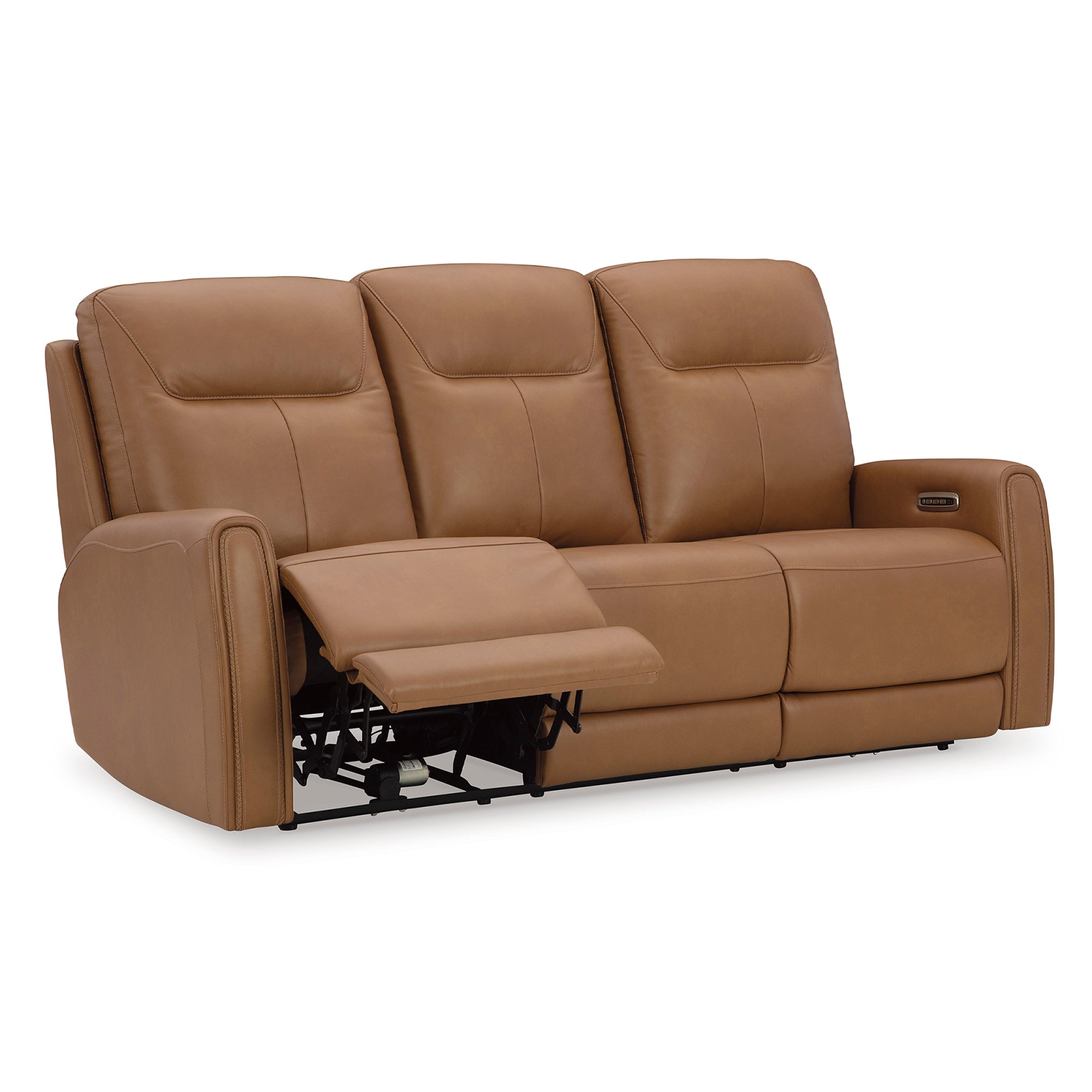 Tryanny Triple Power Leather Reclining Sofa and Loveseat