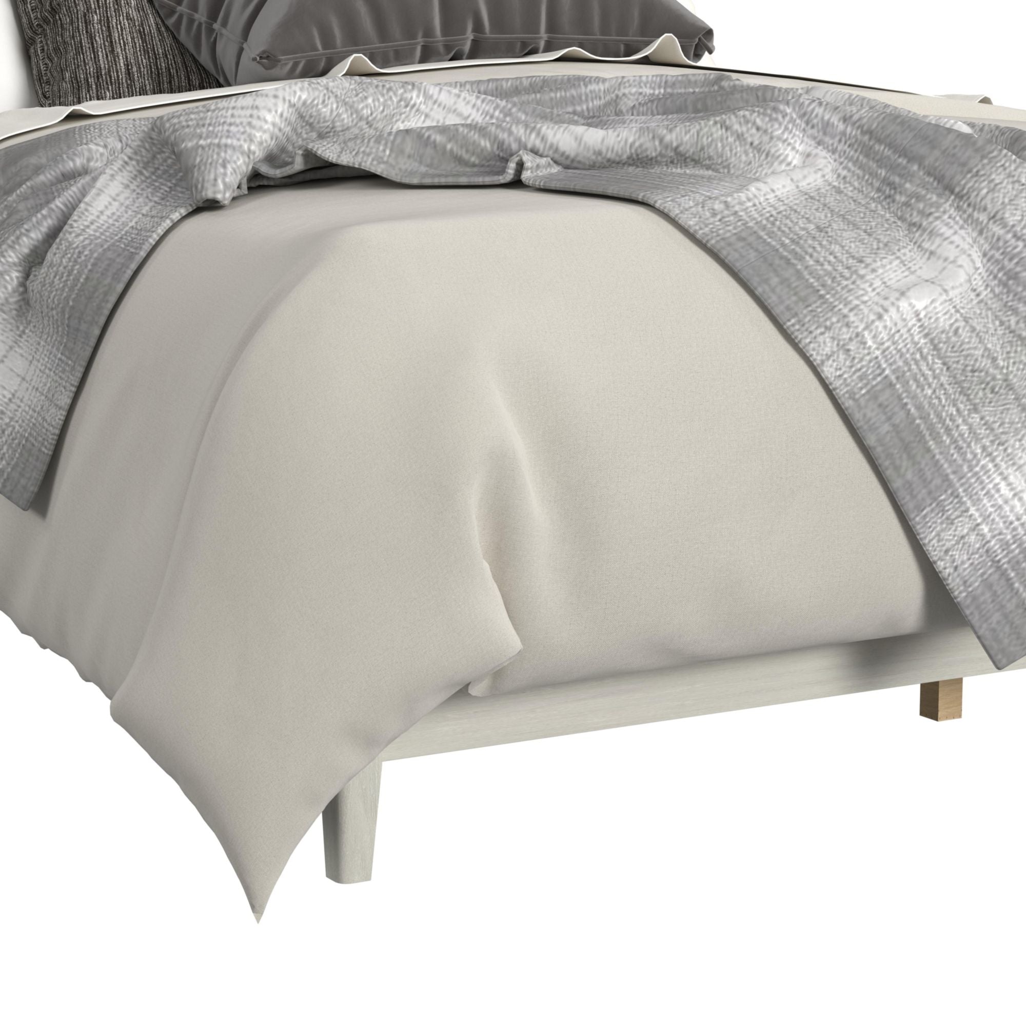 Westland Queen Upholstered Bed with Mirrored Dresser
