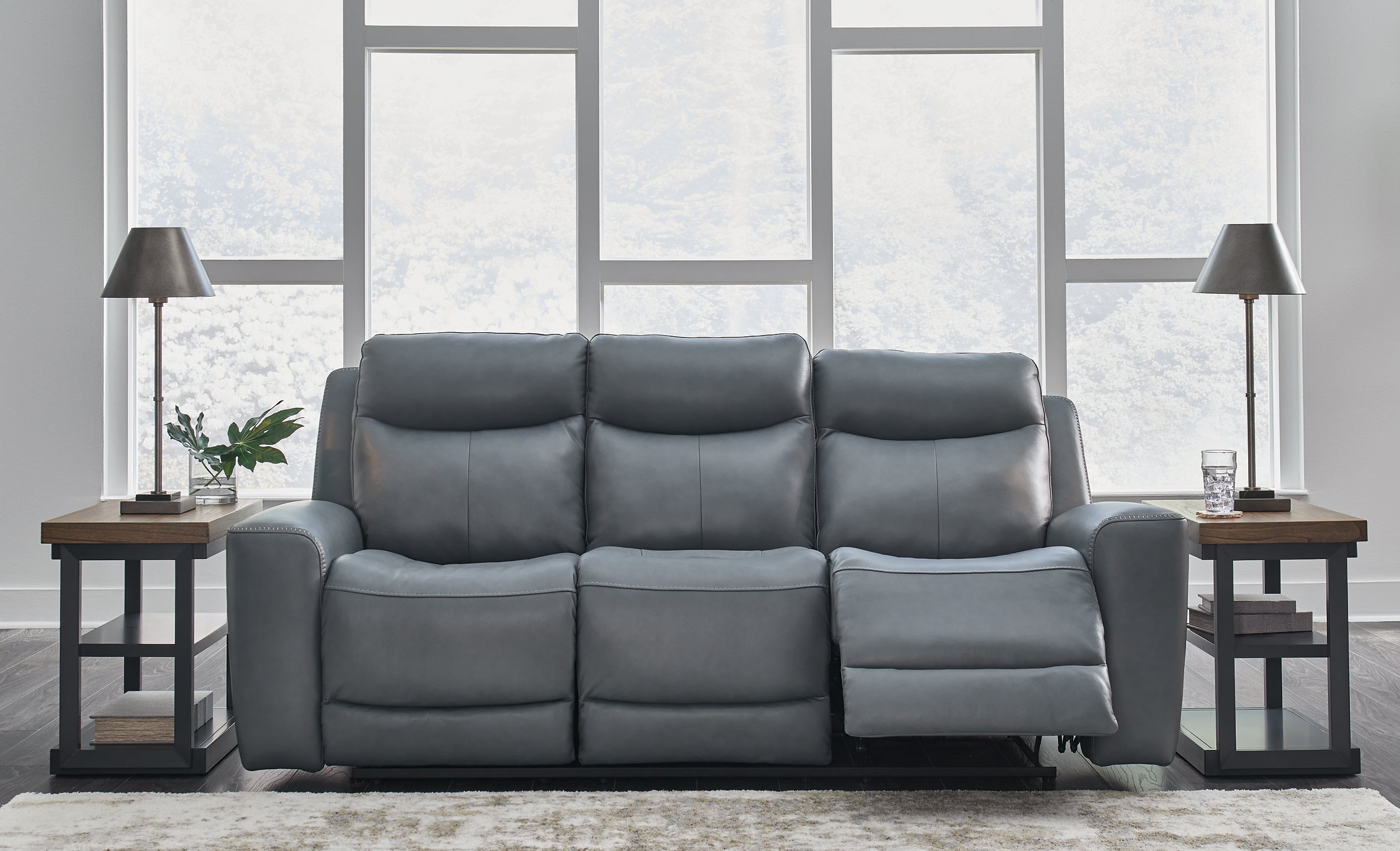 Mindanao Dual Power Leather Reclining Sofa