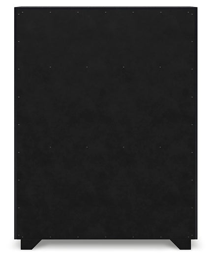 Londer California King Panel Bed with Mirrored Dresser, Chest and Nightstand