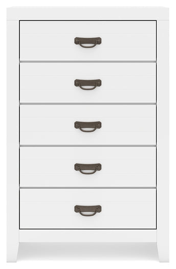 Binterglen Twin Panel Bed with Mirrored Dresser and Chest