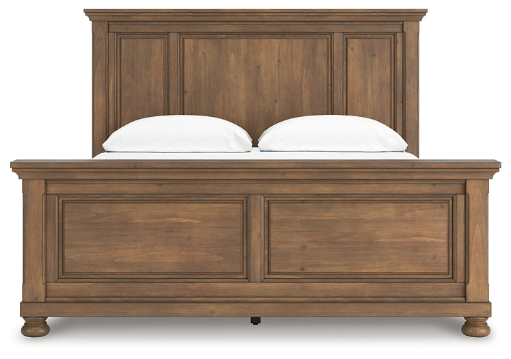 Feddinger California King Panel Bed with Mirrored Dresser and Chest