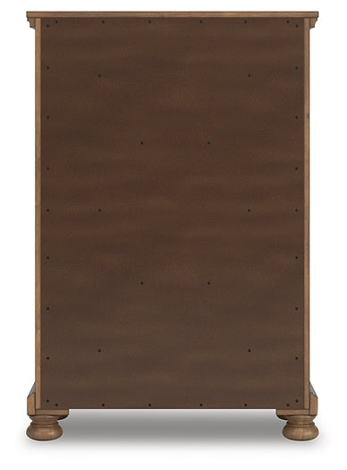 Feddinger King Storage Sleigh Bed with Mirrored Dresser and Chest