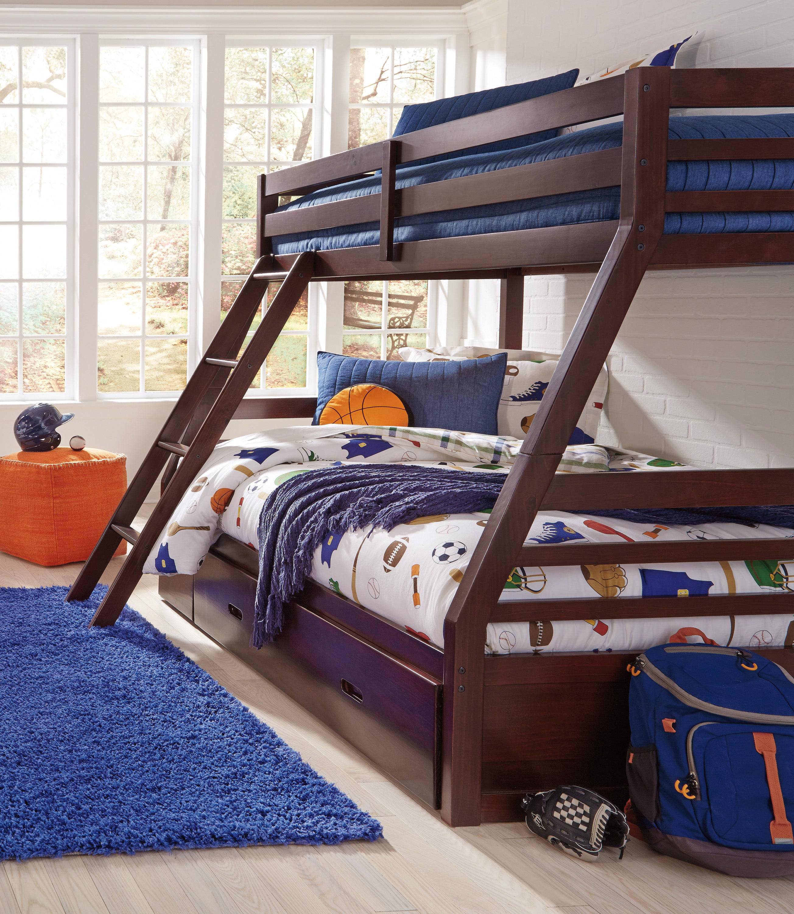 Halanton Twin over Full Bunk Bed with Storage