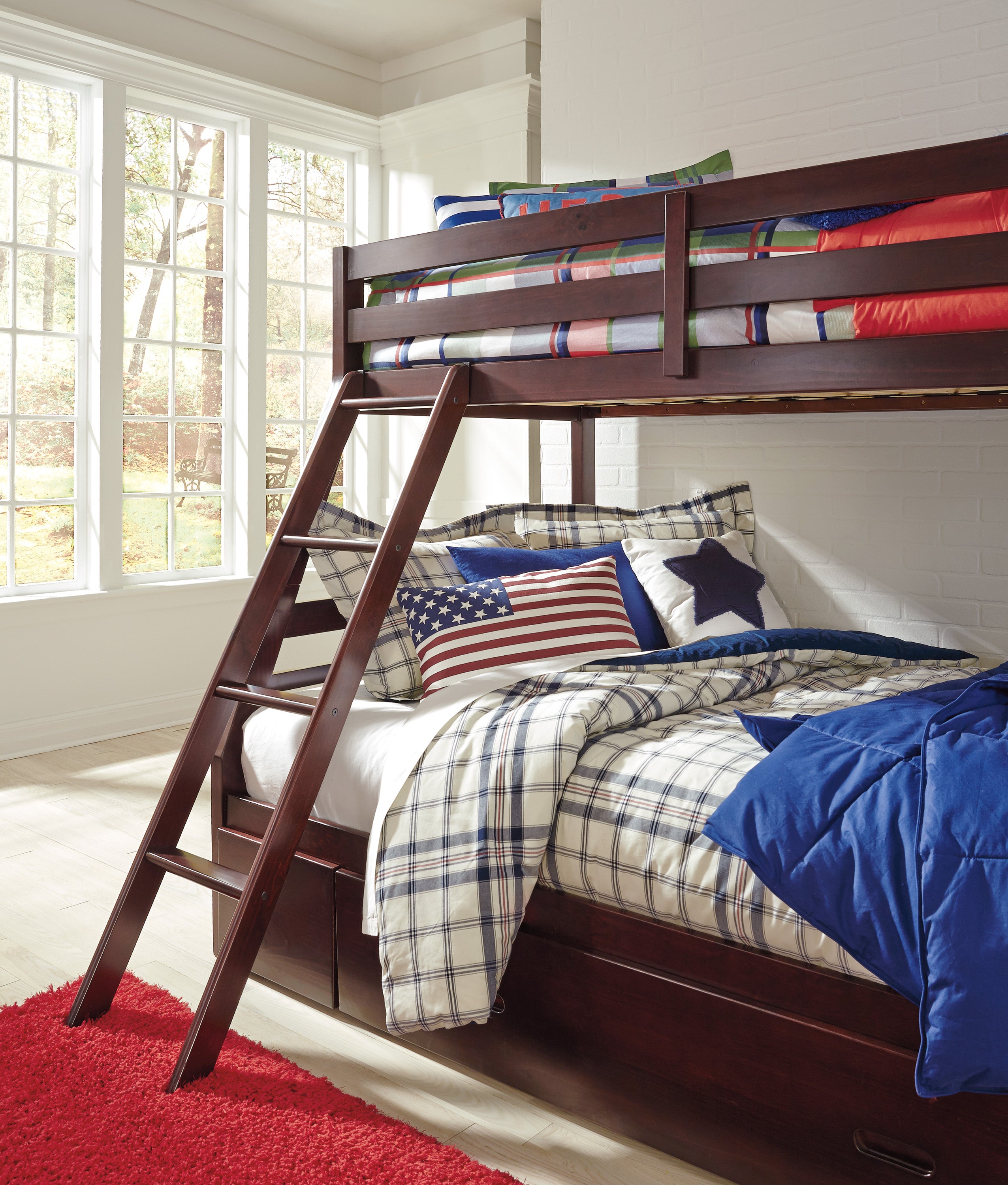 Halanton Twin over Full Bunk Bed with Storage