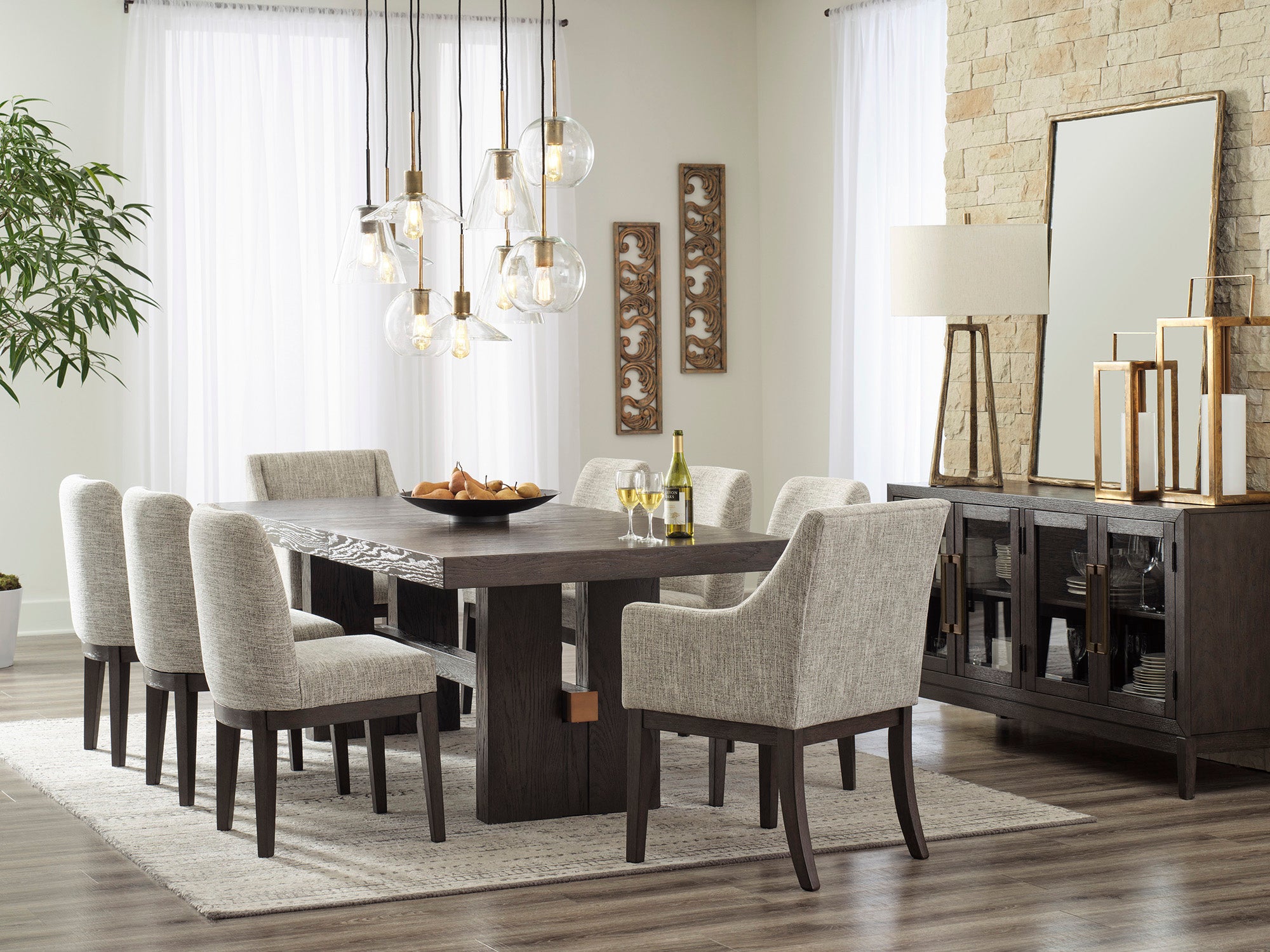 Burkhaus Extendable Dining Table and 6 Chairs