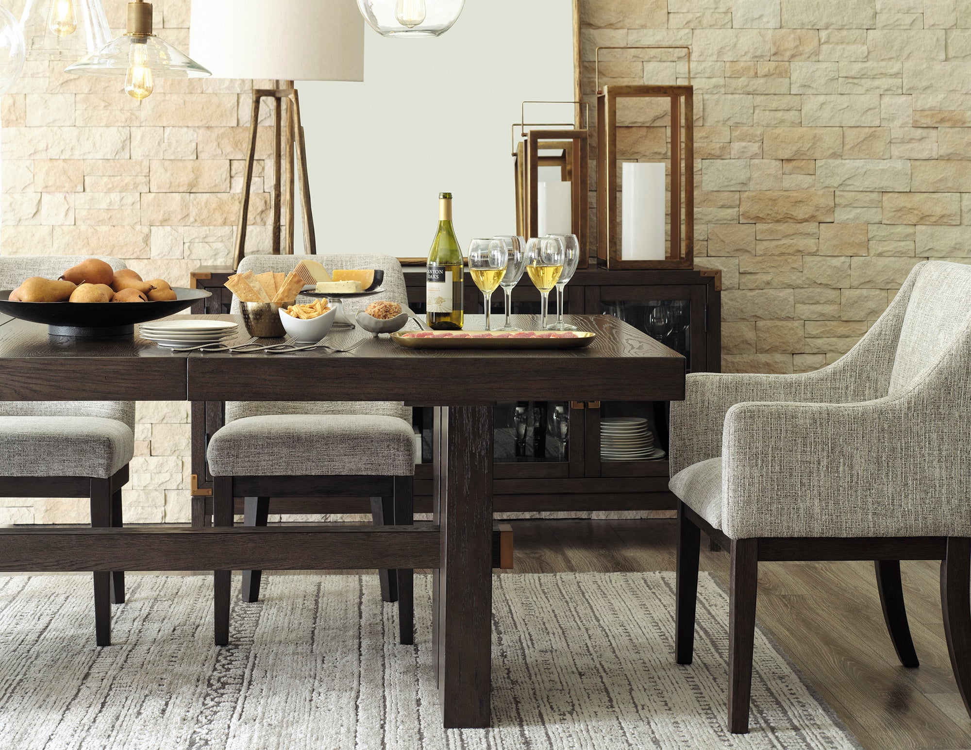 Burkhaus Extendable Dining Table and 6 Chairs