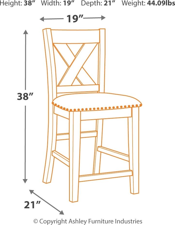 Caitbrook Counter Height Dining Table and 4 Barstools Set