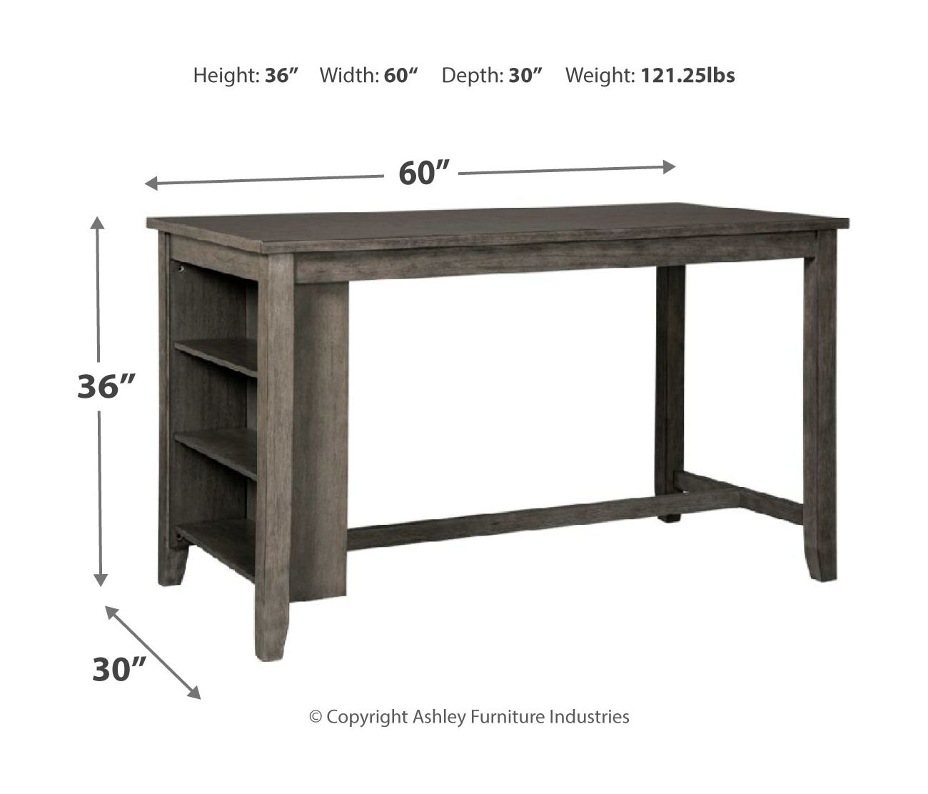 Caitbrook Counter Height Dining Table and 4 Barstools Set