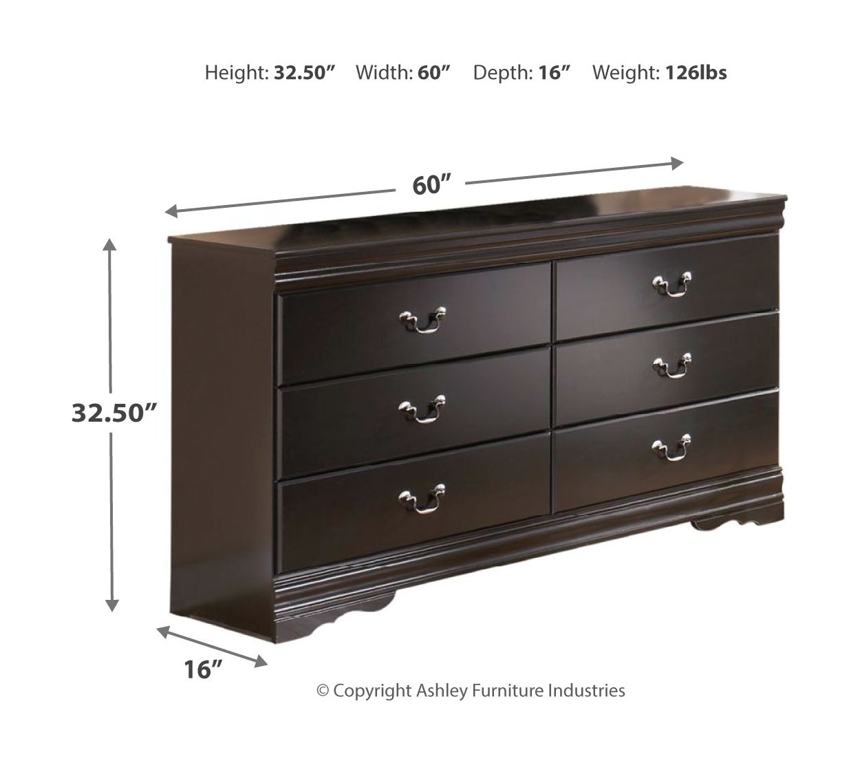 Huey Vineyard 6 Drawer Dresser