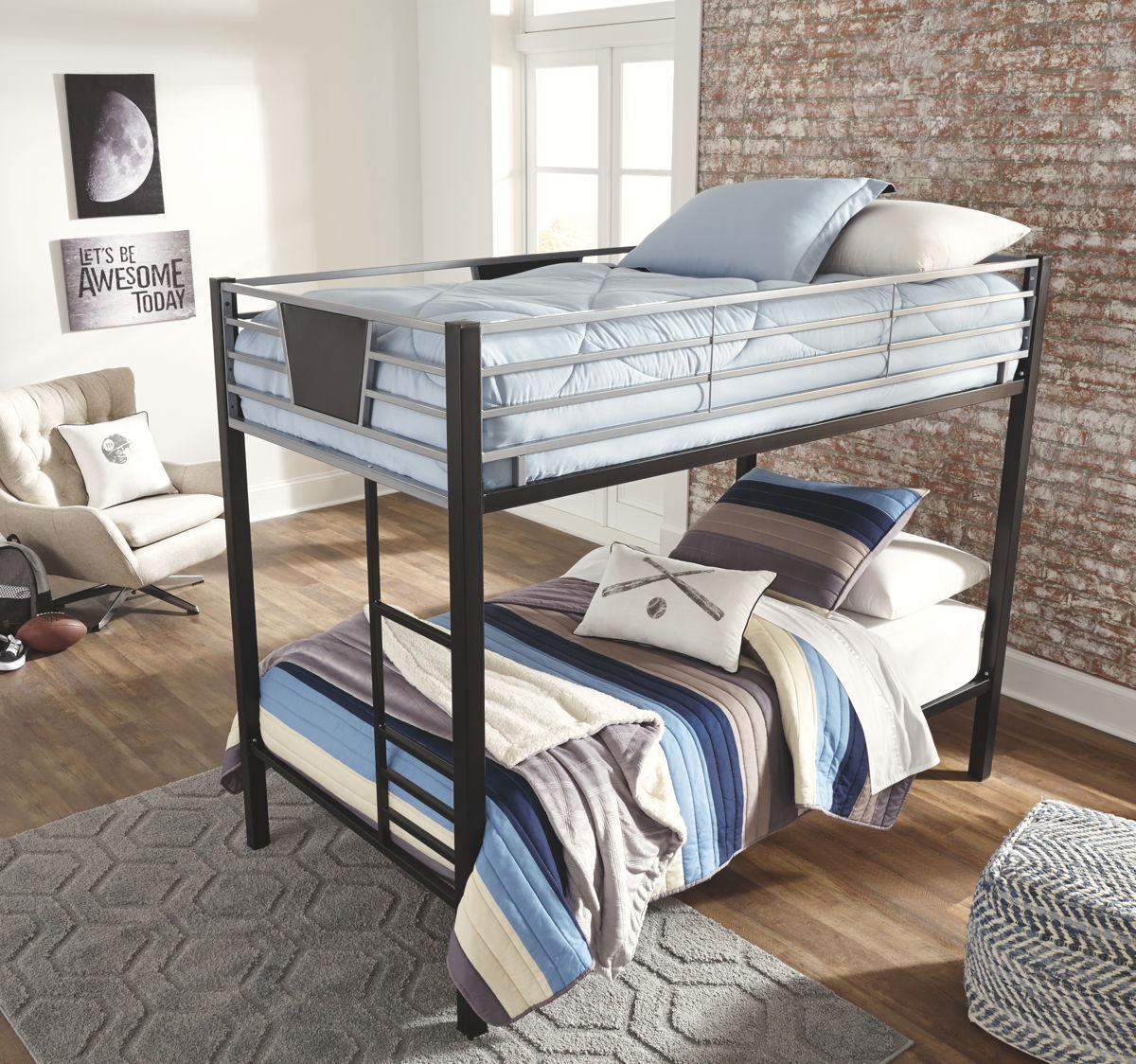 Dinsmore Twin over Twin Bunk Bed with Ladder