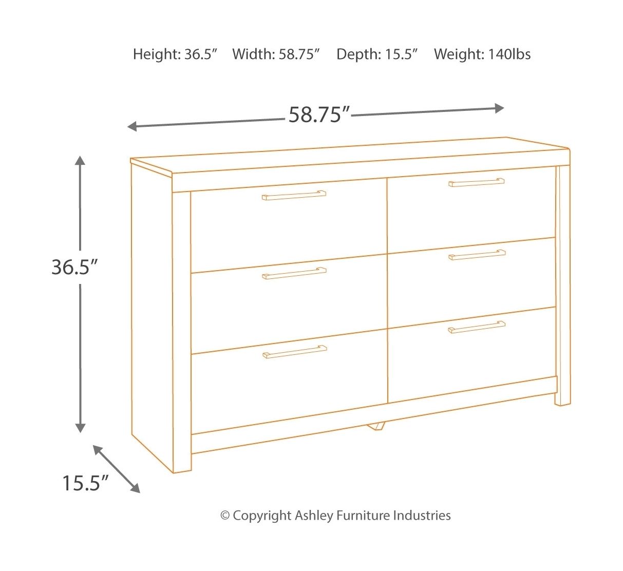 Derekson Gray Dresser