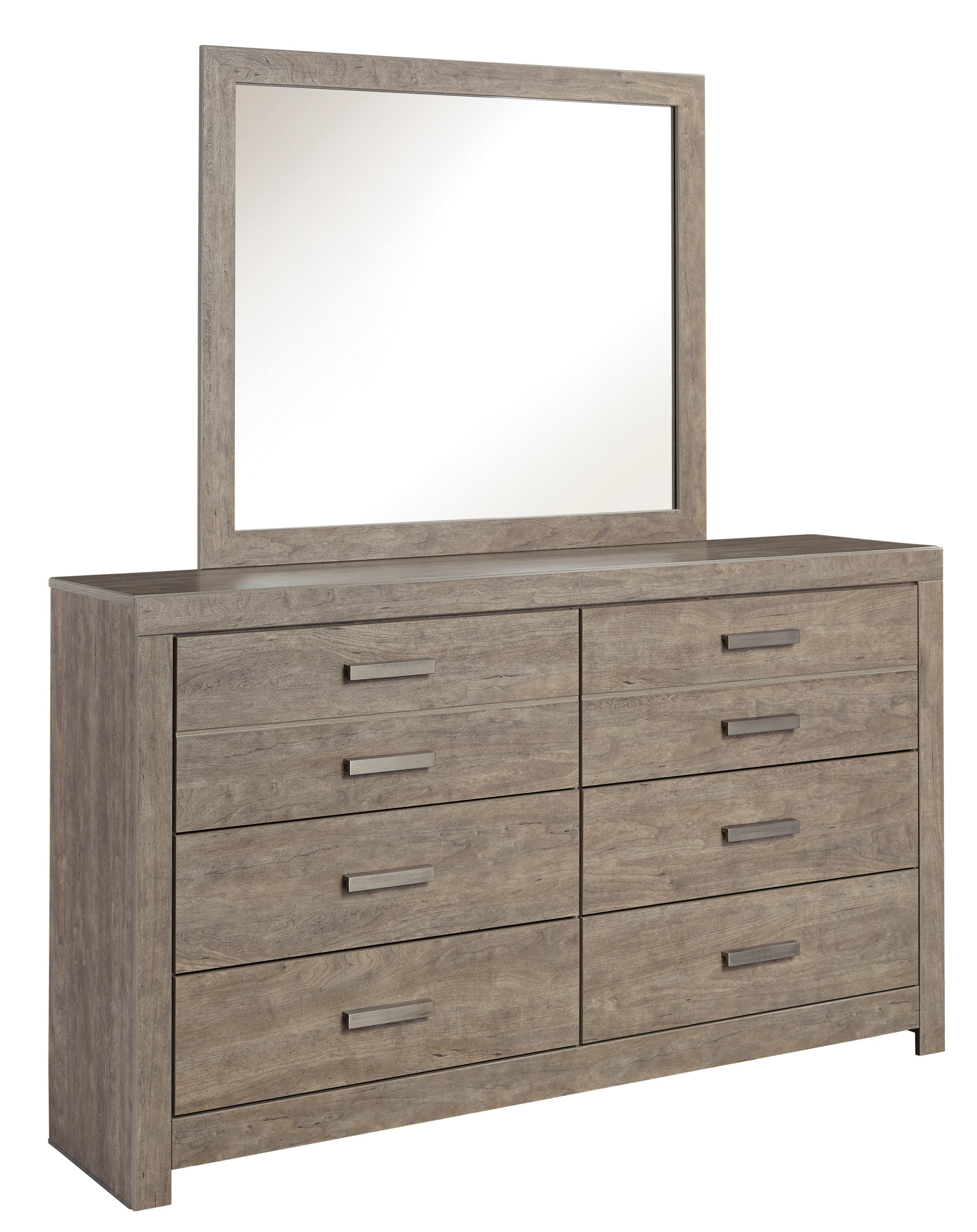 Culverbach Full Panel Bed with Mirrored Dresser