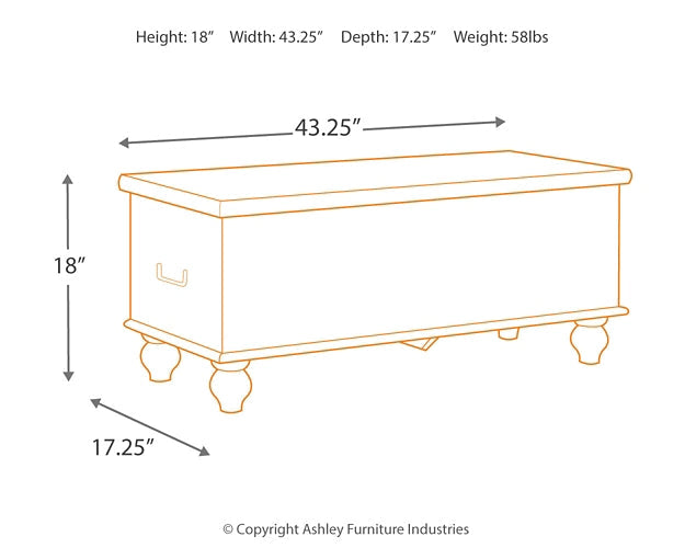 Fossil Ridge Storage Bench