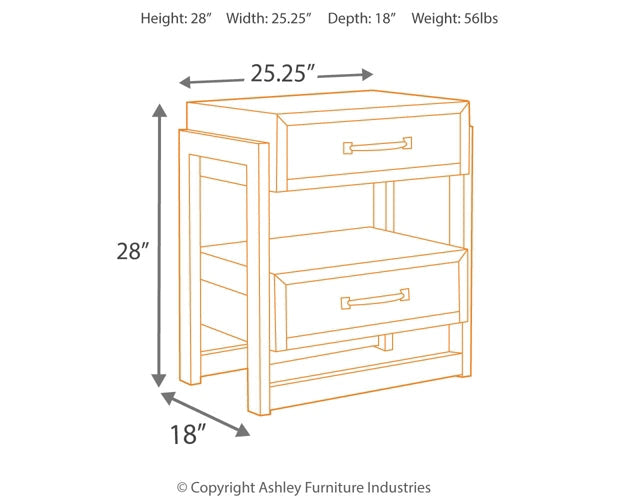 Sommerford Two Drawer Night Stand