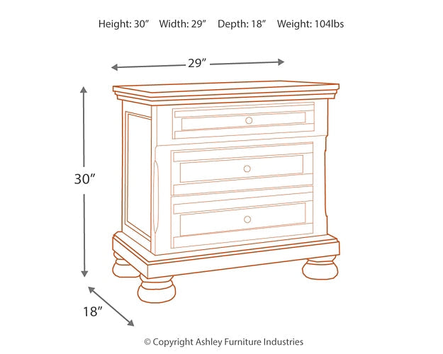 Flynnter Two Drawer Night Stand