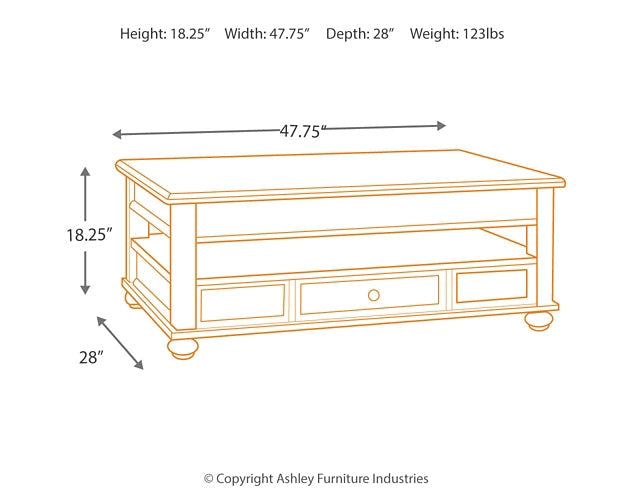 Barilanni Lift Top Cocktail Table