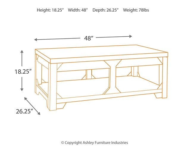 Rogness Lift Top Cocktail Table