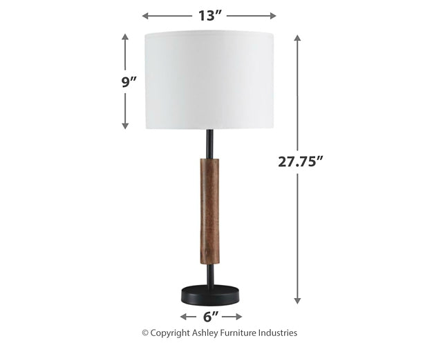 Maliny Wood Table Lamp (Set of 2)