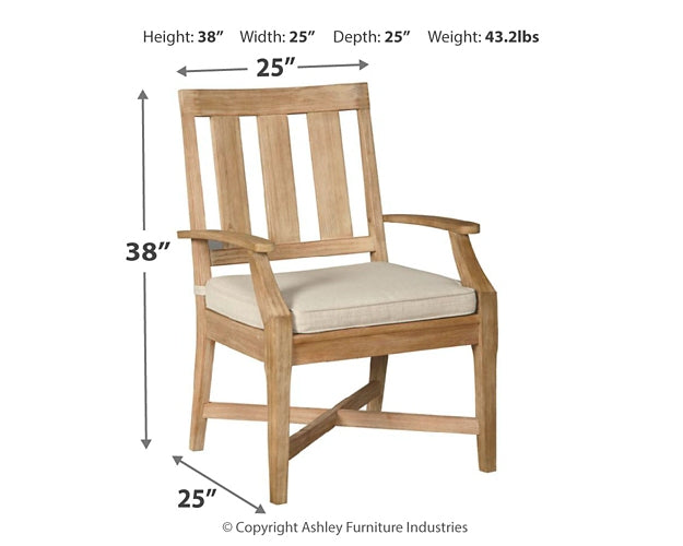 Clare View Arm Chair With Cushion (2/CN)