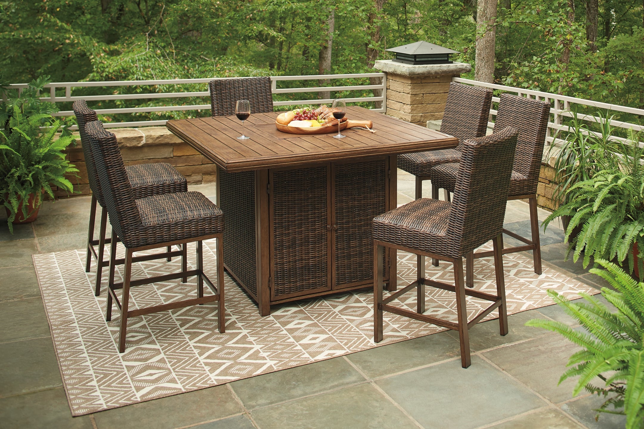 Paradise Trail Outdoor Dining Table and 6 Chairs