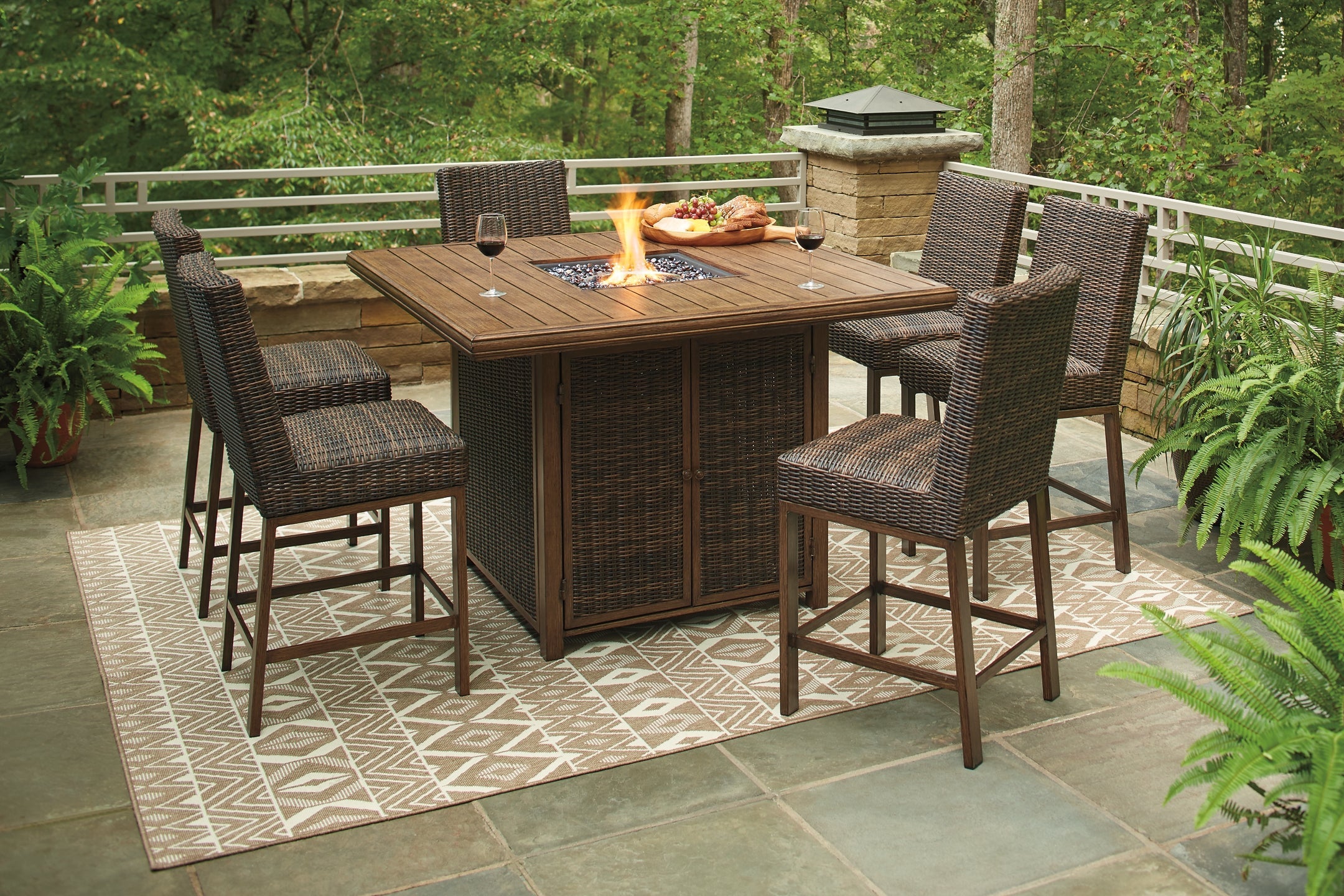 Paradise Trail Outdoor Dining Table and 6 Chairs