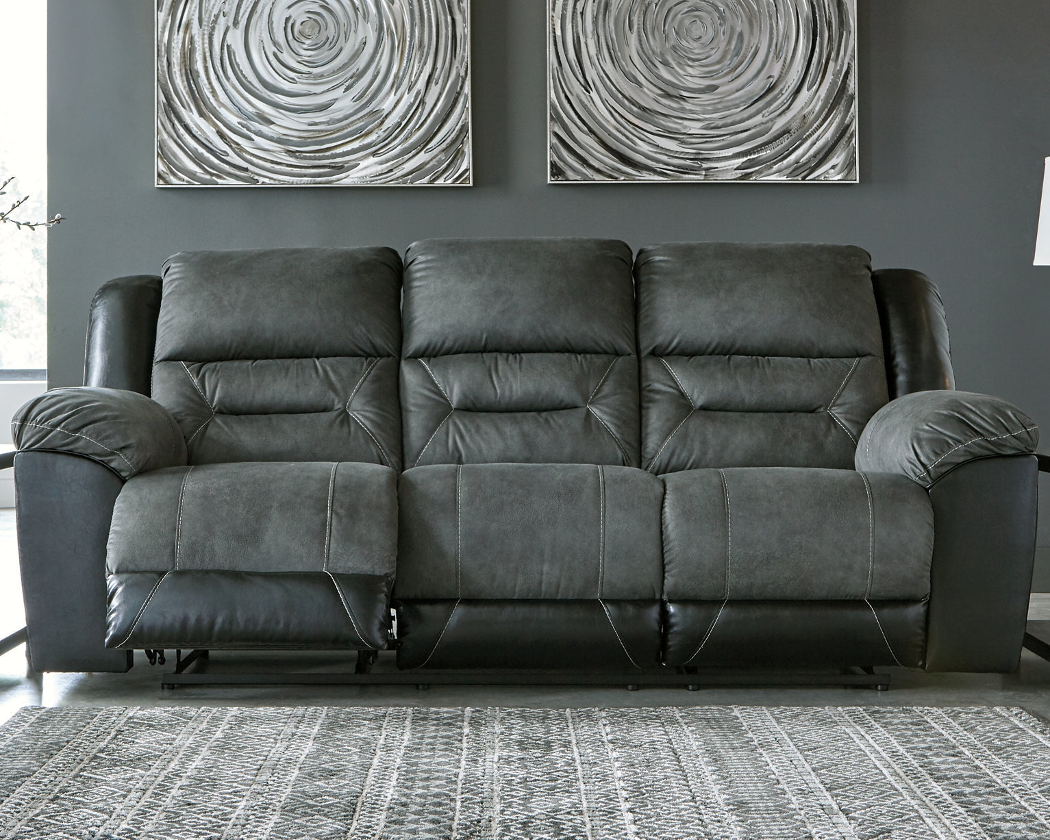 Earhart Manual Reclining Sofa and Loveseat