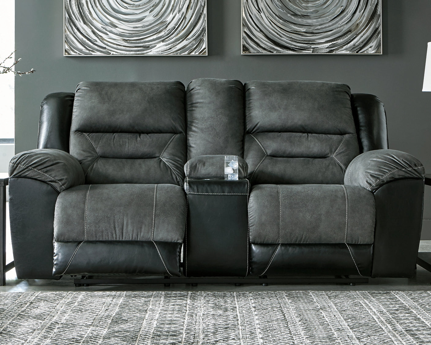 Earhart Manual Reclining Sofa and Loveseat