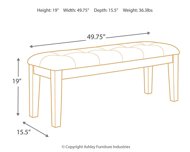 Ralene Dining Table and 4 Chairs and Bench