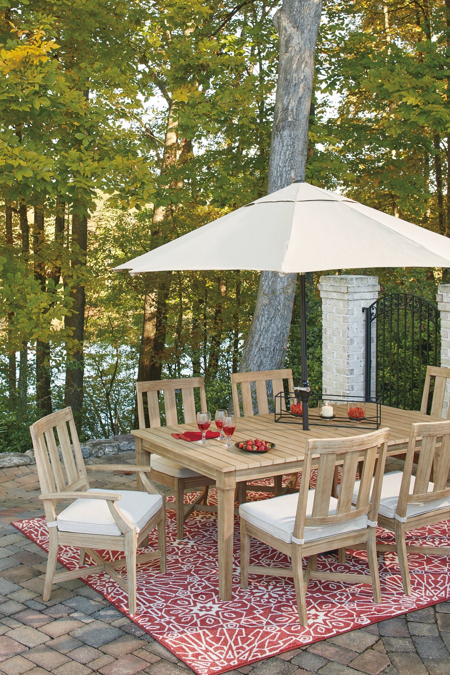 Clare View Outdoor Dining Table and 6 Chairs