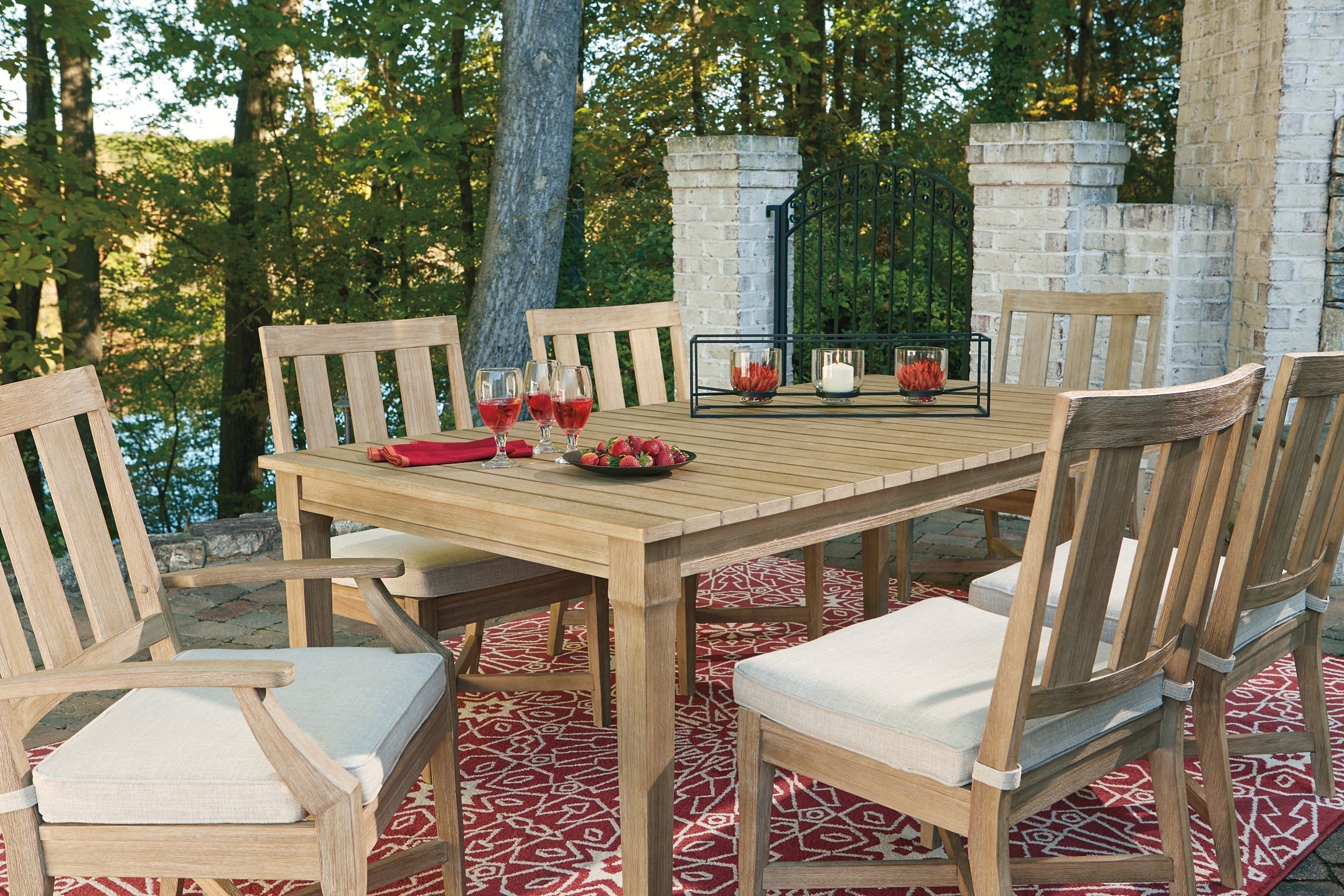 Clare View Outdoor Dining Table and 6 Chairs