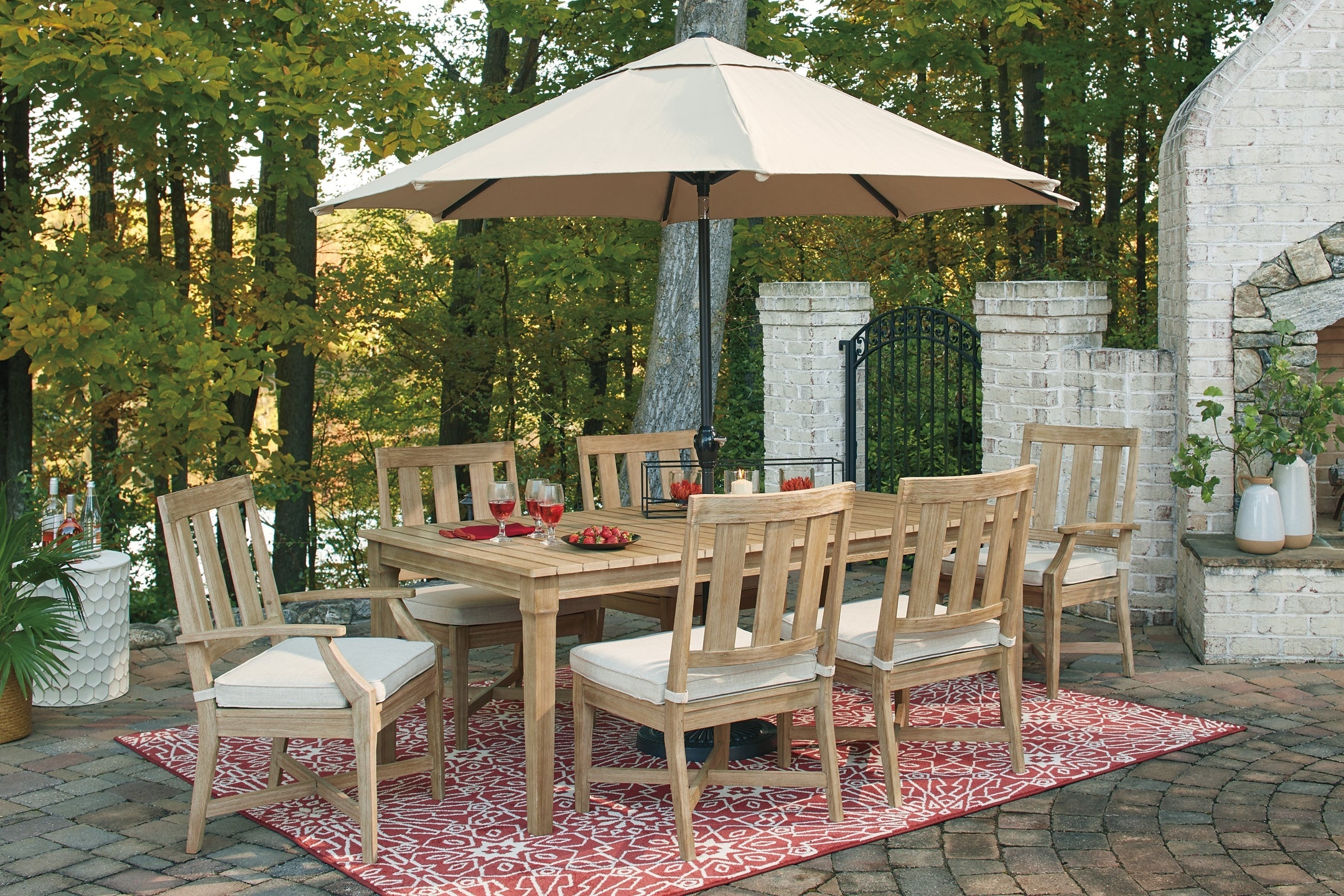 Clare View Outdoor Dining Table and 6 Chairs