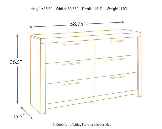 Derekson Full Panel Bed with Dresser