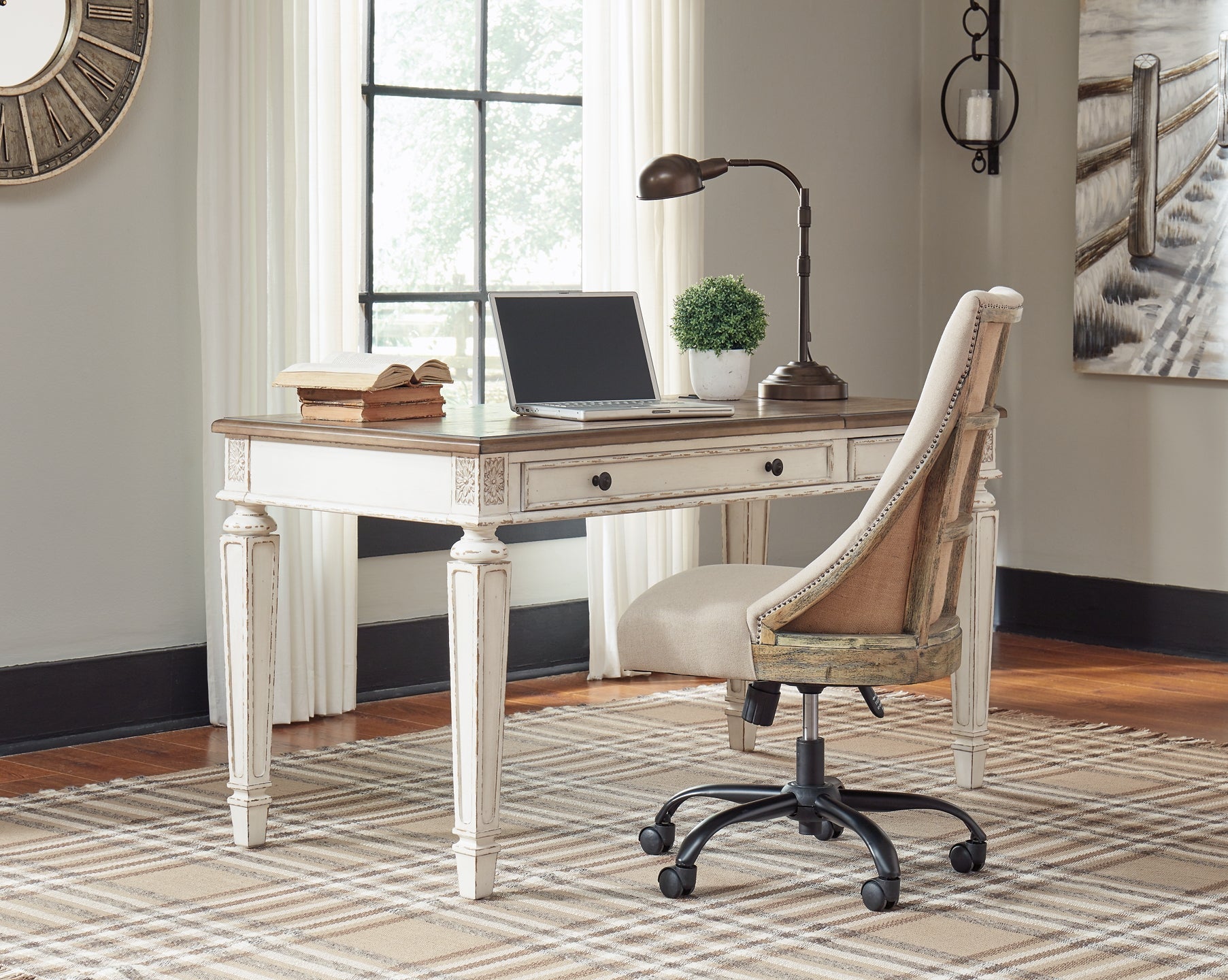 Realyn Home Office Desk with Chair