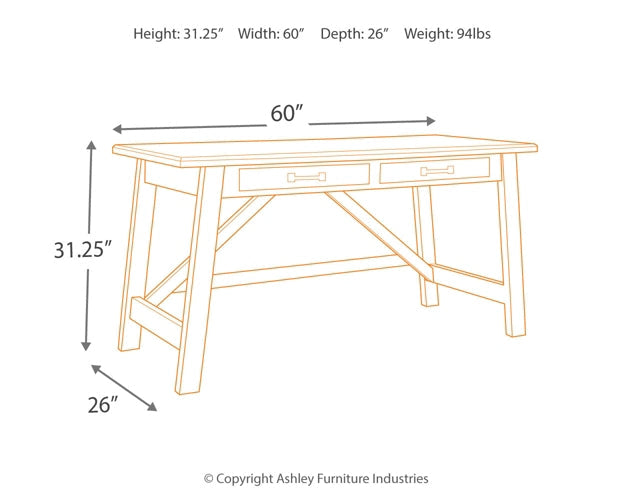 Baldridge Home Office Desk with Chair