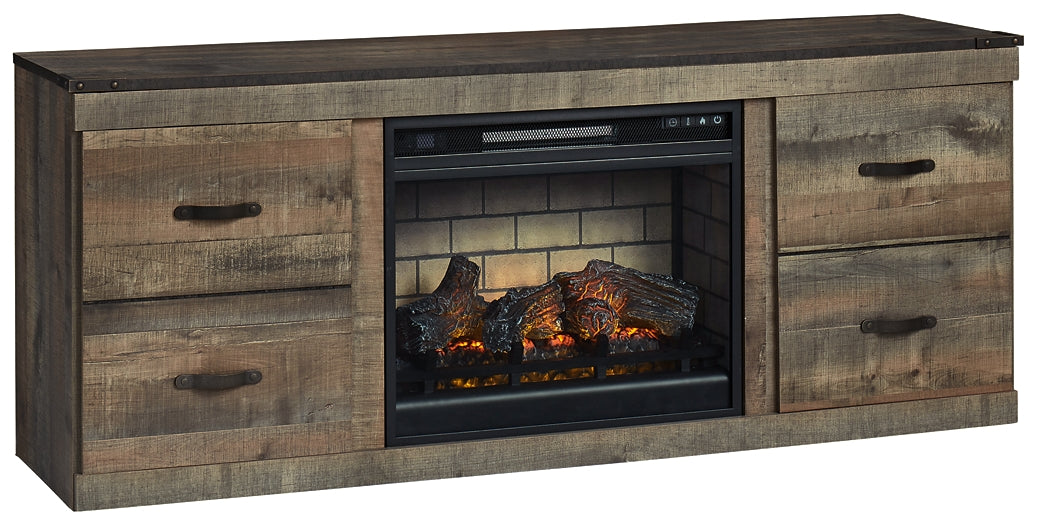 Trinell 4-Piece Entertainment Center with Electric Fireplace