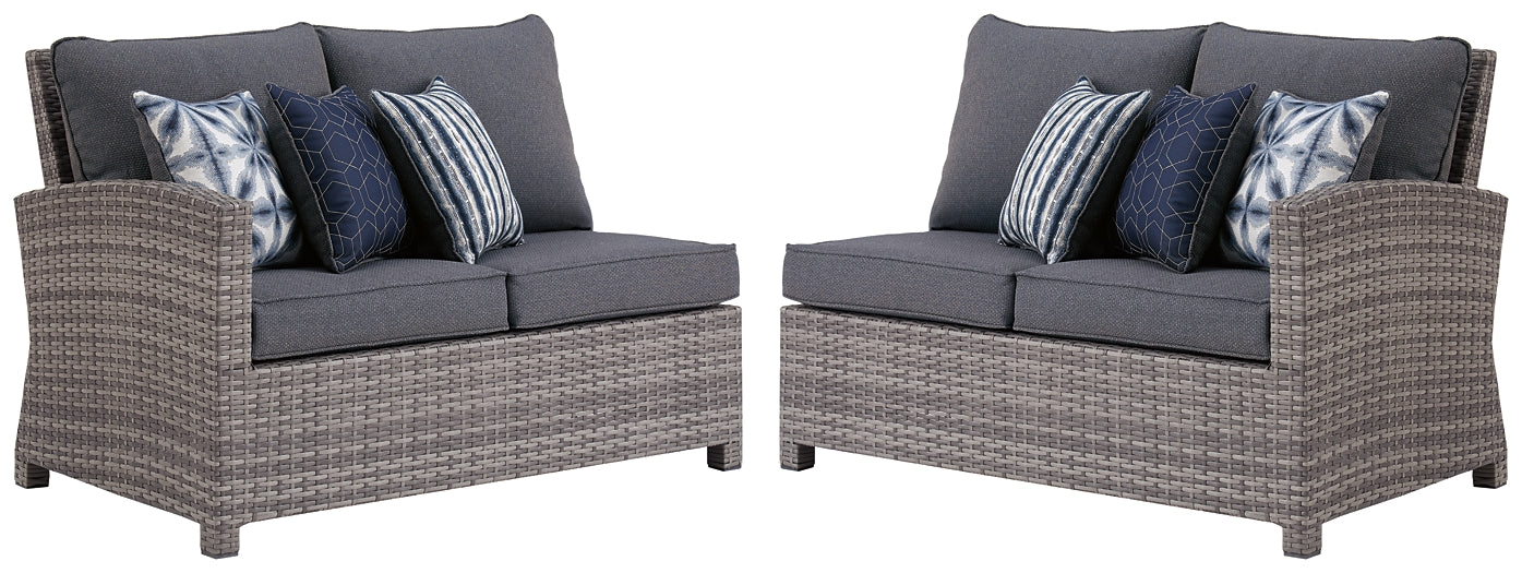 Salem Beach 3-Piece Outdoor Sectional with Chair, Coffee Table and End Table