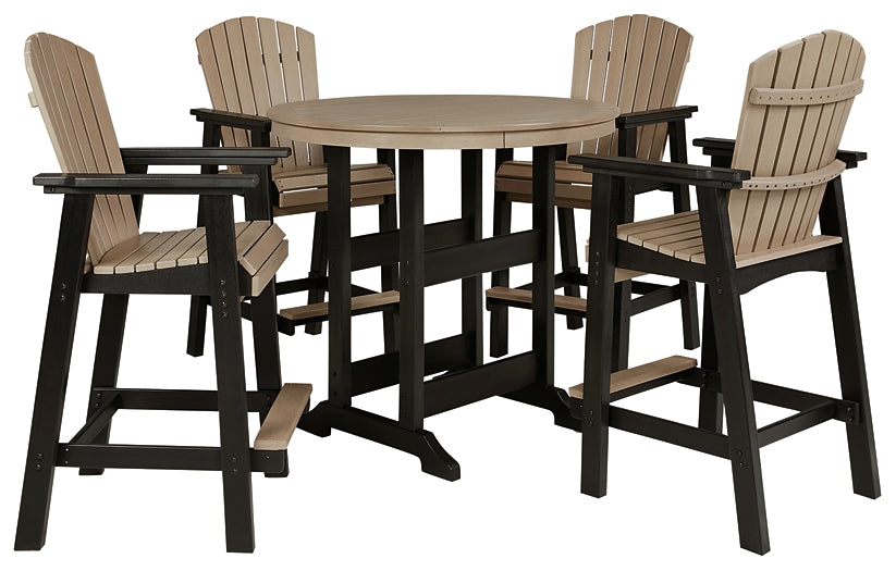 Fairen Trail Outdoor Bar Table and 4 Barstools