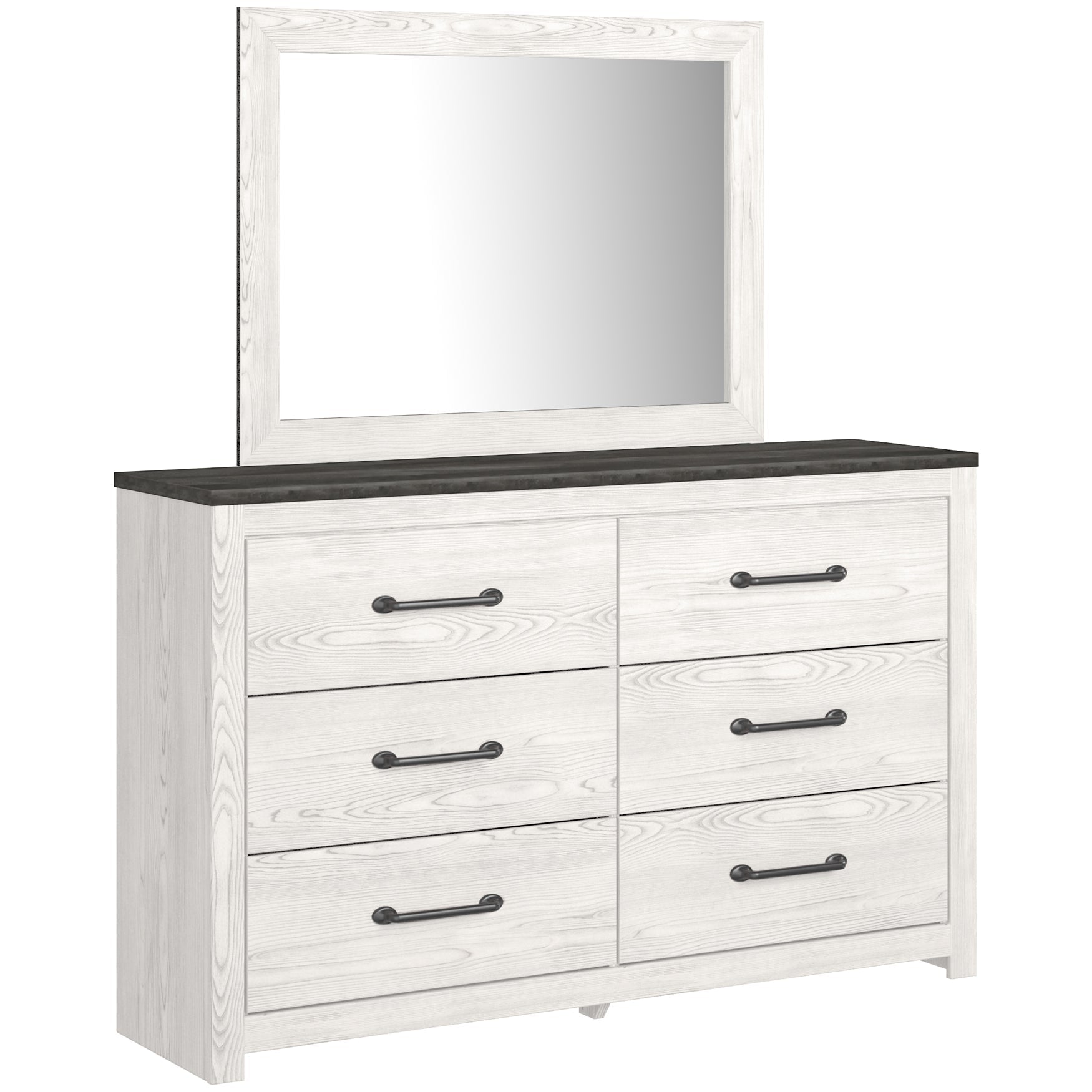 Gerridan Queen Panel Bed with Mirrored Dresser