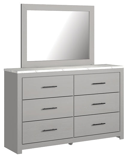 Cottonburg Queen Panel Bed with Mirrored Dresser