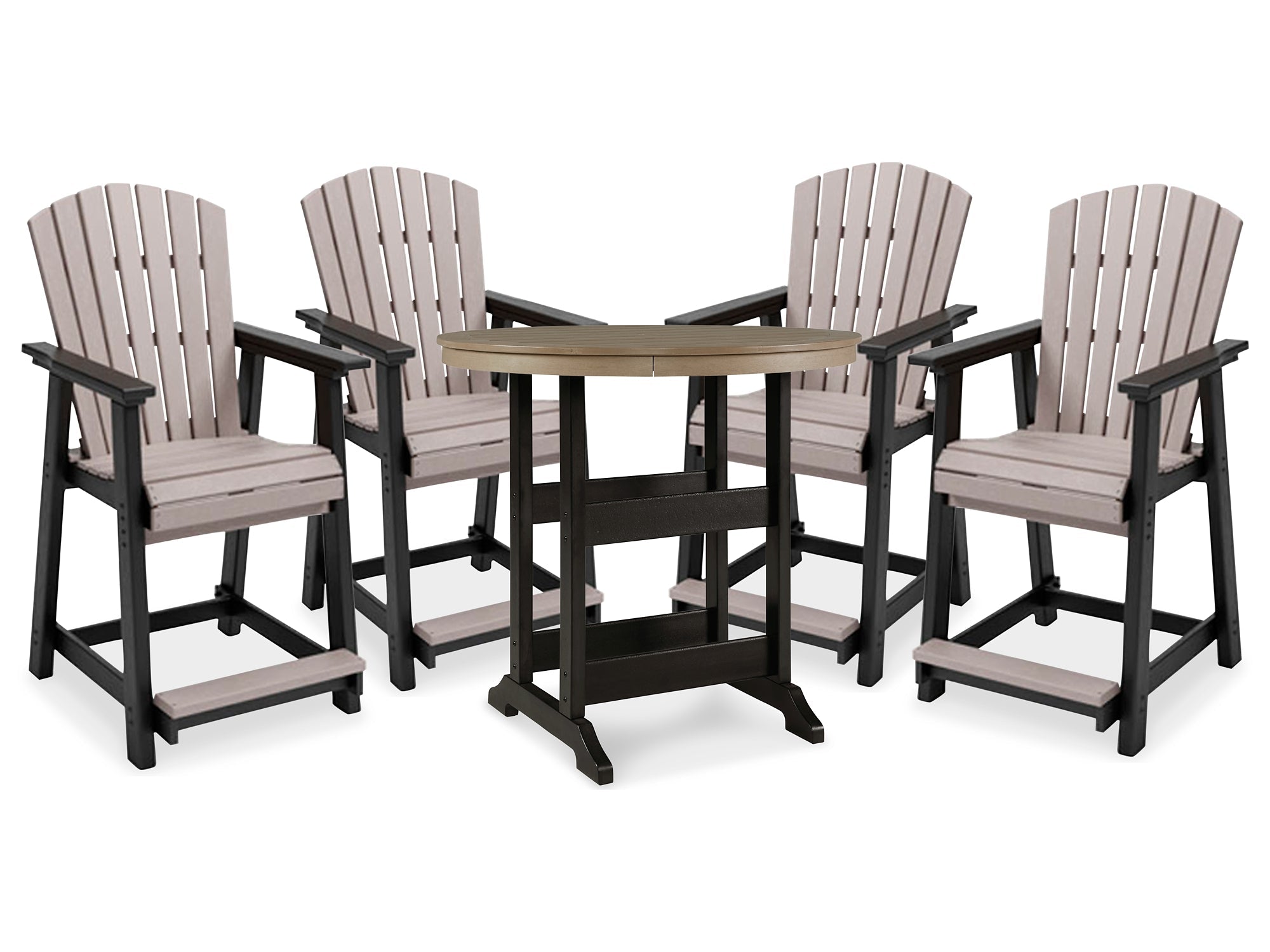 Fairen Trail Outdoor Bar Table and 4 Barstools