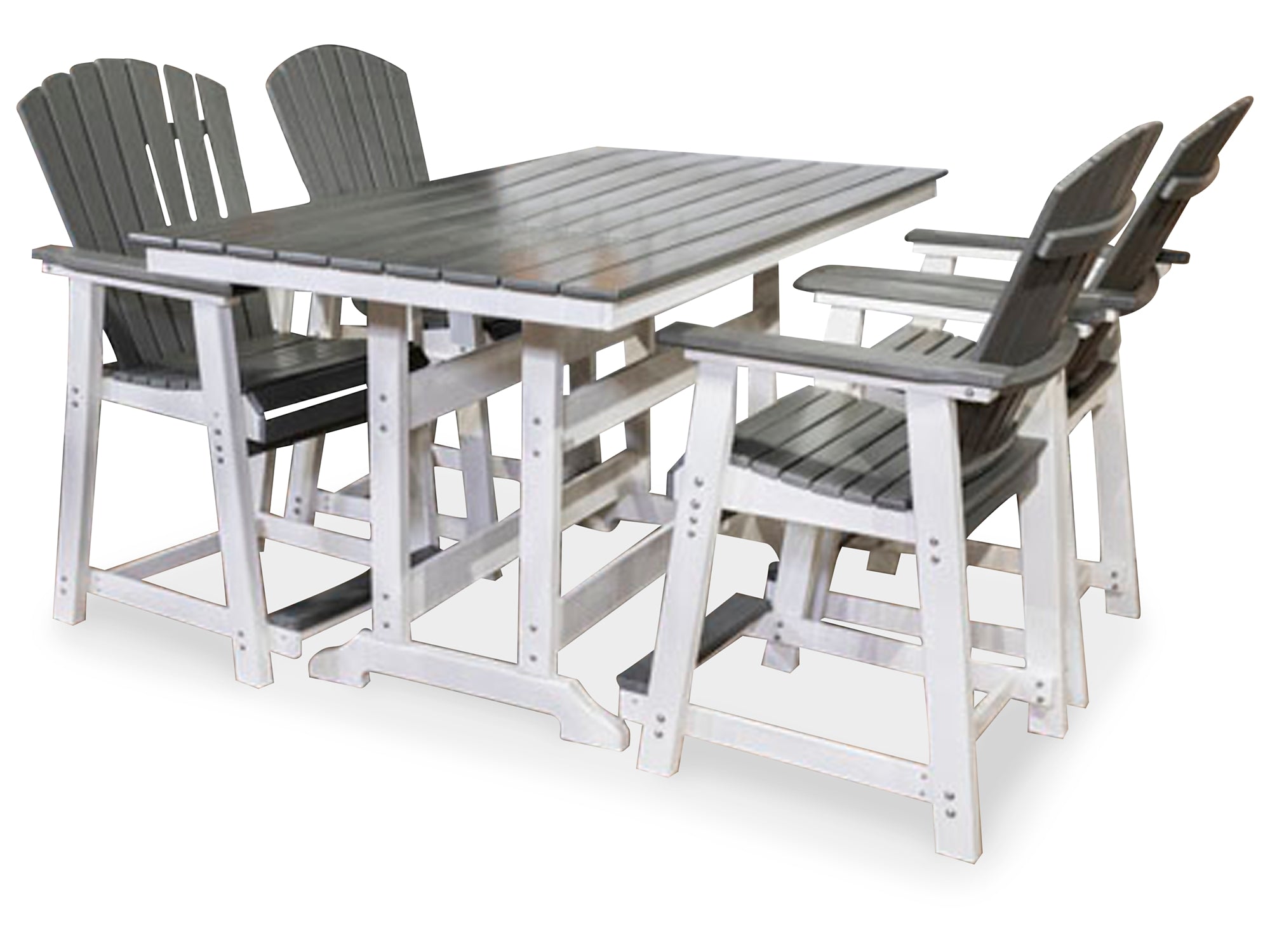 Transville Outdoor Counter Height Dining Table and 4 Barstools