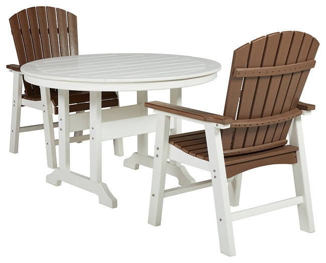 Crescent Luxe Outdoor Dining Table and 4 Chairs