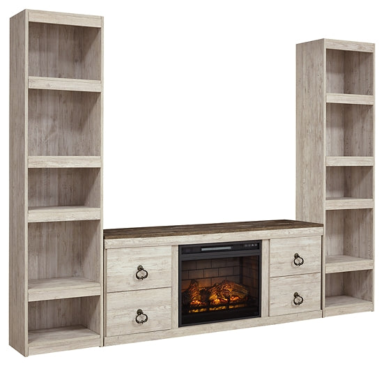 Willowton Entertainment Center with Electric Fireplace