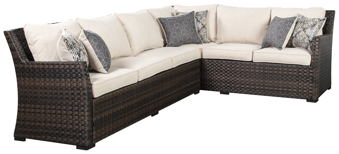 Easy Isle 3-Piece Outdoor Sectional with 2 Chairs and Coffee Table