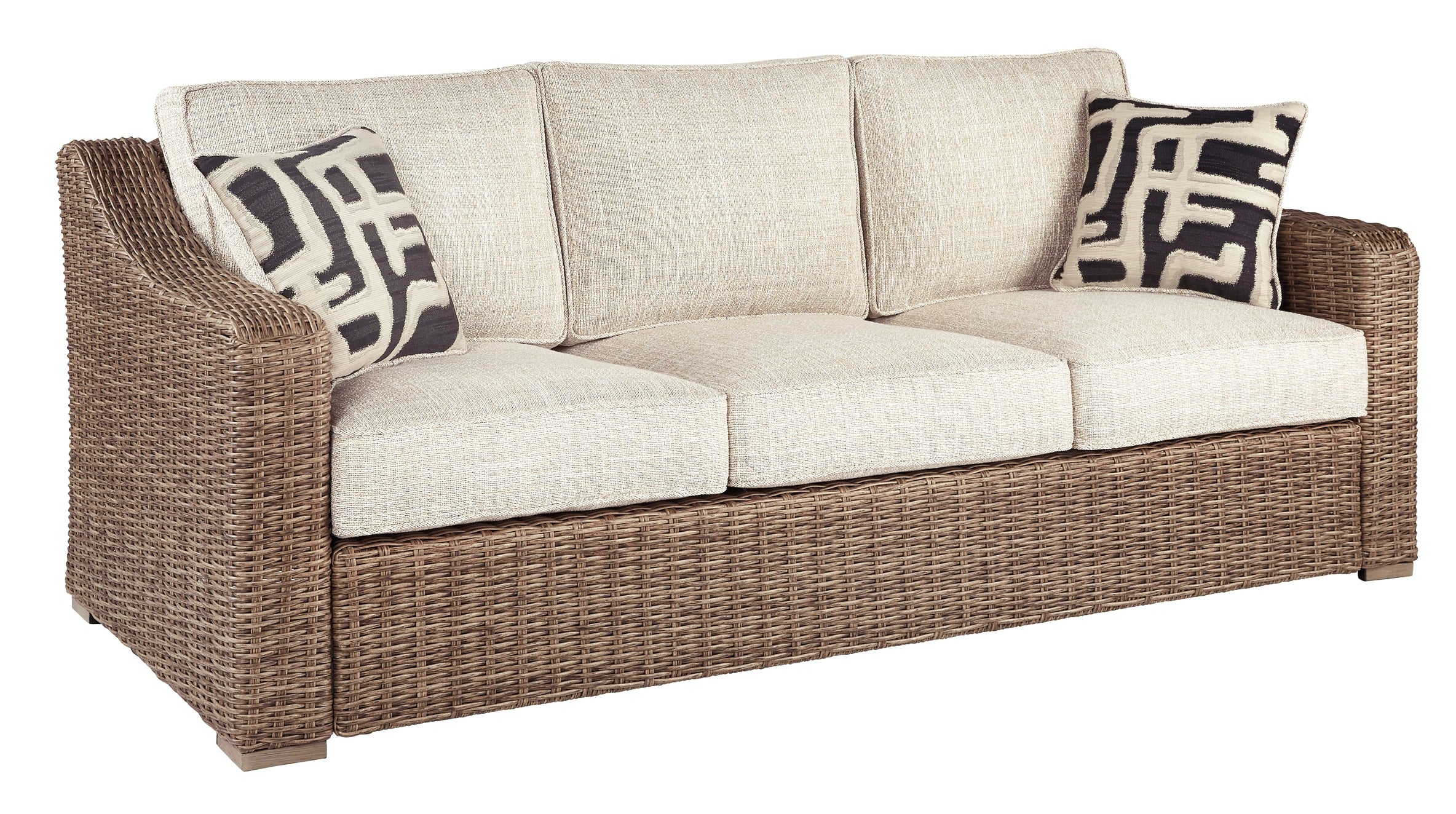 Beachcroft Outdoor Sofa with Coffee Table and End Table