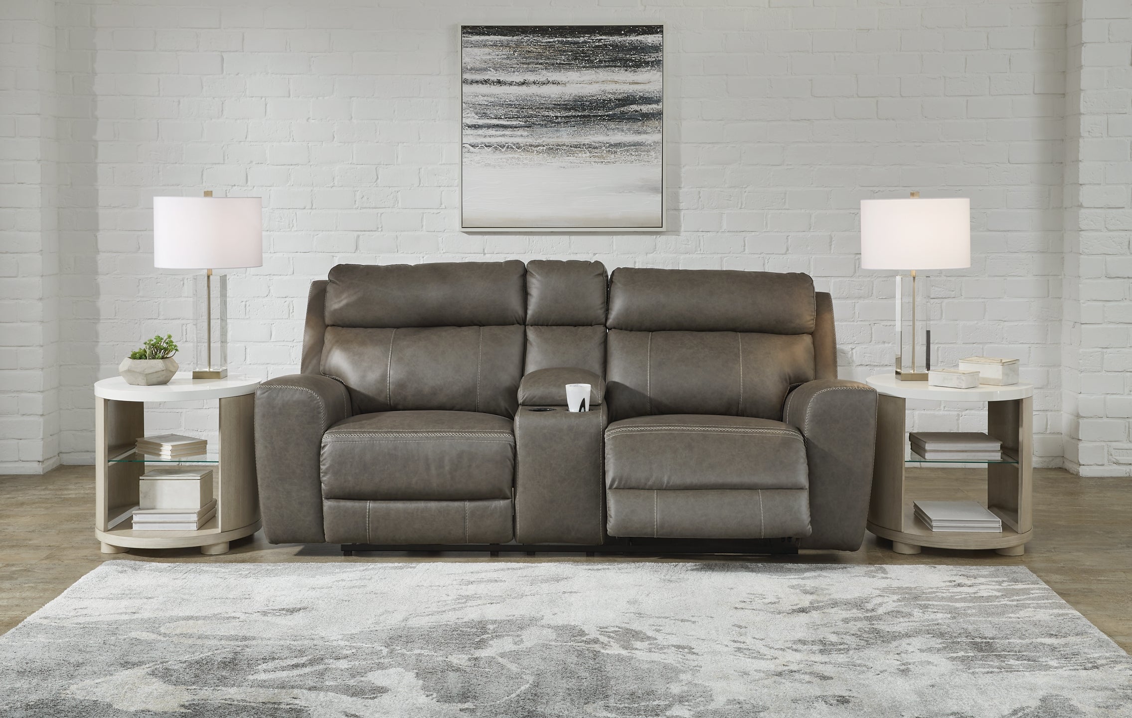 Roman PWR REC Loveseat/CON/ADJ HDRST