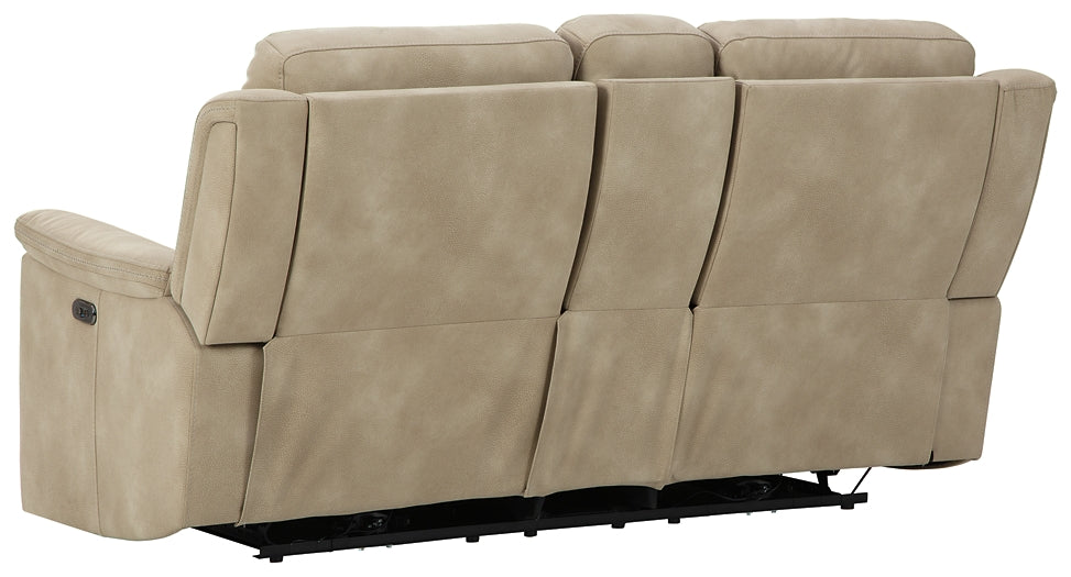 Next-gen Durapella Power Recliner Loveseat with Console and adjustable Headrest