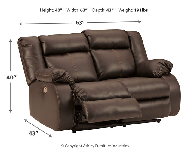 Denoron Reclining Power Loveseat