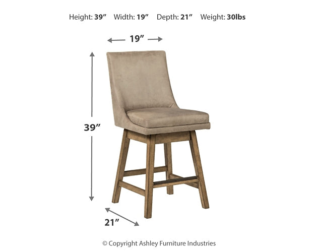 Tallenger Counter Height Bar Stool (Set of 2)